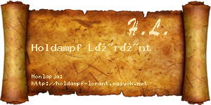 Holdampf Lóránt névjegykártya
