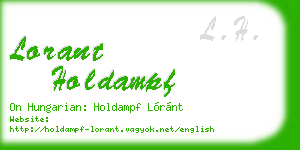 lorant holdampf business card