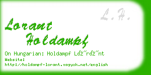 lorant holdampf business card